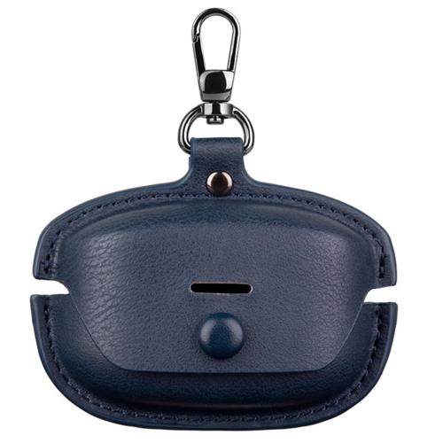 TOORQR For Sony WF-1000XM5 ケース 本革 カバー ソニー WF-1000 XM5 イタリアンレザー ケース カバー wf-1000xm5 保護ケース 防塵 落下防止 キズ防止 軽量 カラビナ付き (ブルー)