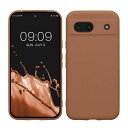 kwmobile スマホケース Google Pixel 8a対応 ケース - スマートフォン バックカバー TPU 耐衝撃 モカ