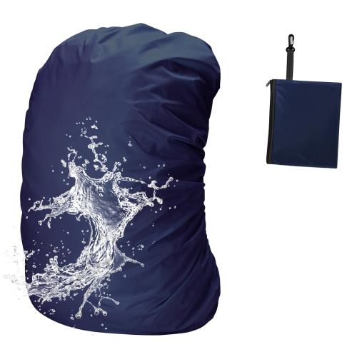 [SLEEPSINERO] 2倍以上撥水・超軽量80g リュックカバー 防水 レインカバー 梅雨対策 落下防止 35－80L (M,ネイビー)