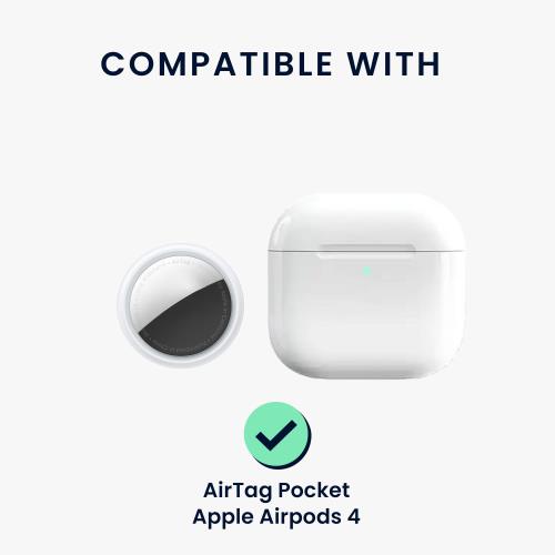 kwmobile イヤホンケース Apple Airpods 4対応 ケース - カラビナ 落下防止 紛失防...