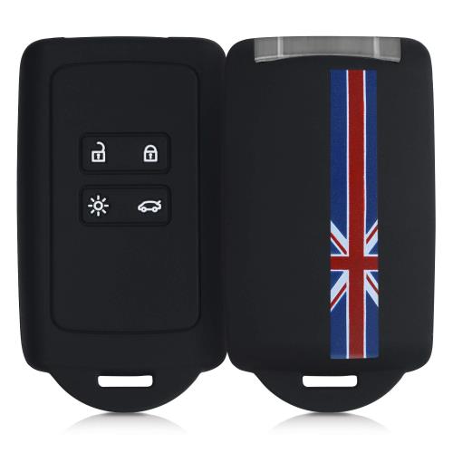 kwmobile Renault 4-ボタン 車のキー Smart Key (Keyless Go 対応機種のみ) 対応 ケース - シリコン キ..