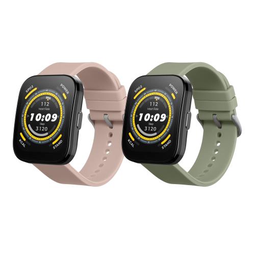 kwmobile 2x 交換バンド Huami Amazfit Bip 5 Unity/Amazfit Bip 5 / Amazfit GTR 4対応 ベルト - シリコンバンド ソフト TPU 耐久性 パステルグリーン/アンティークピンク