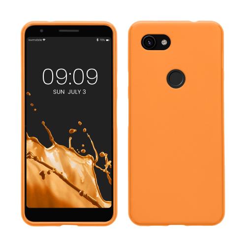 kwmobile スマホケース Google Pixel 3a対応 ケース - 耐衝撃 滑り止め ソフト TPU シリコン - フルーティー オレンジ