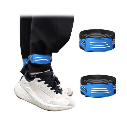 aninako 裾止めバンド ズボンクリ 裾止め用ガーター 2個入り 自転車 ソックスバンド 高弾性 安定した 幅を広げる サイズ調整 伸縮素材 腕や脚に簡単に取付可能 安全対策 裾バンド 裾止め チェーン ズボン 巻き込み 汚れ 防止 サイクリング 徒歩 通勤 通学 (ブルー)