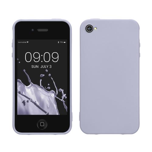 乐天商城 - kwmobile スマホケース Apple iPhone 4 / 4S対応 ケース - 耐衝撃 滑り止め ソフト TPU シリコン - パステルラベンダー