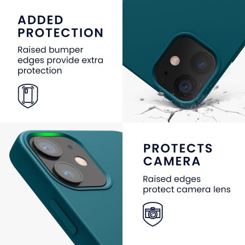 kwmobile スマホケース Apple iPhone 12 mini対応 ケース - TPU リキッド シリコン カバー - 耐衝撃 傷防止 サラサラ Case