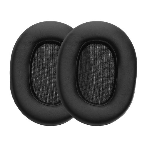kwmobile 2x ヘッドホンカバー Sony ULT WEAR対応 交換用イヤーパッド - クッション PUレザー 黒色