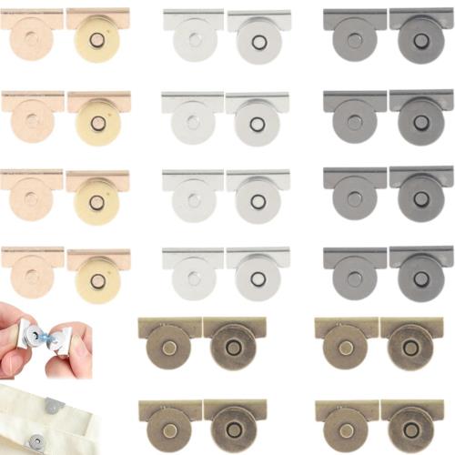 はさんでつけるマグネットボタン 16組セット 17*20mm 4色から選べます 取り付け簡単 再利用可能 強力磁石 ハンドバッグ コート バッグ 衣類用