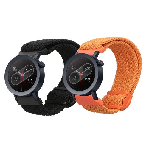 kwmobile 2x 交換ベルト CMF Watch Pro 2 / Watch Pro 1対応 バンド - ナイロン フィットネストラッカ..