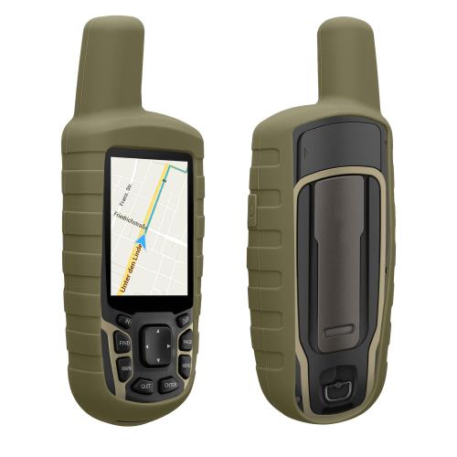 kwmobile Garmin GPSMAP 65 / 62 / 62S / 62SC対応 ケース - GPS ナビ シリコン 保護ケース 緑色