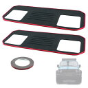 Jeyaic 2個 スのアップグレードされたシートバックテーブルマット ROOMY TANK トール ジャスティに適用 黒の滑り止めデザイン、赤のストローク