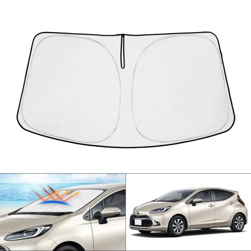 Cartist トヨタ 新型アクア Xグレード フロントサンシェード AQUA R3.07現行 MXPK1#型 サンライン サンセット サンフィア 遮光シェード 日よけ 車種専用 UVカット カスタムパーツ インテリア 内装パーツ 取付簡単 収納袋付