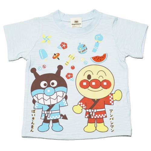 [バンダイ] クラシック jksa3080 夏物 アンパンマン 和柄 半袖Tシャツ ベビー サックス