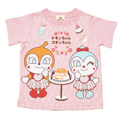 [バンダイ] クラシック jksa3080 夏物 アンパンマン 和柄 半袖Tシャツ ベビー ピンク