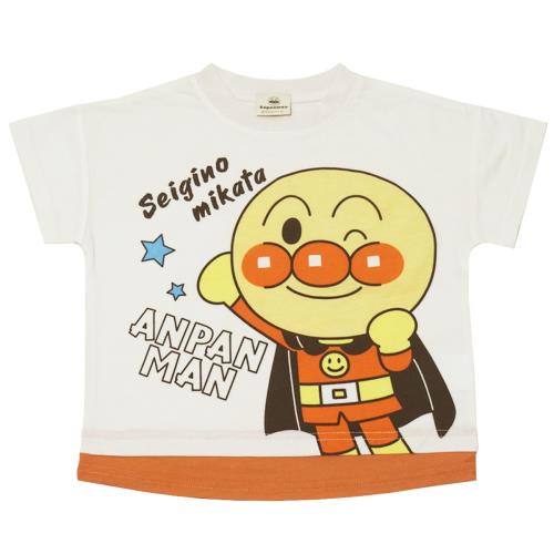 [バンダイ] クラシック jksa3077 夏物 アンパンマン 2柄パネル 半袖Tシャツ ベビー アイボリー