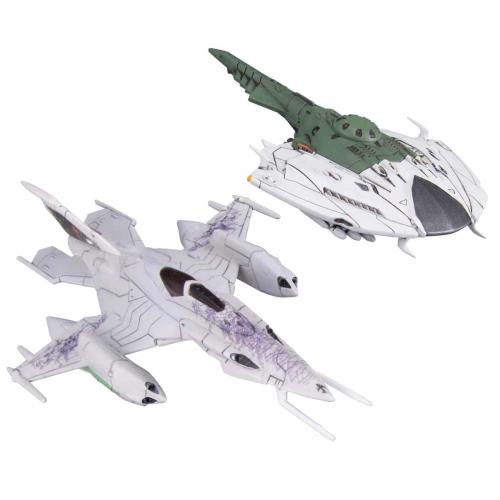 BANDAI SPIRITS(バンダイ スピリッツ) メカコレクション 宇宙戦艦ヤマト2202 愛の戦士たち ツヴァルケ(大使館員専用機)デスバテーターセット 色分け済みプラモデル