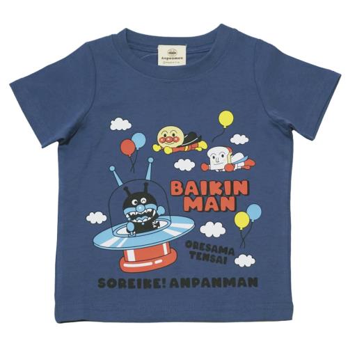 [バンダイ] クラシック jksa3099 アンパンマン アンパンバイキン 半袖Tシャツ ベビー ネイビー
