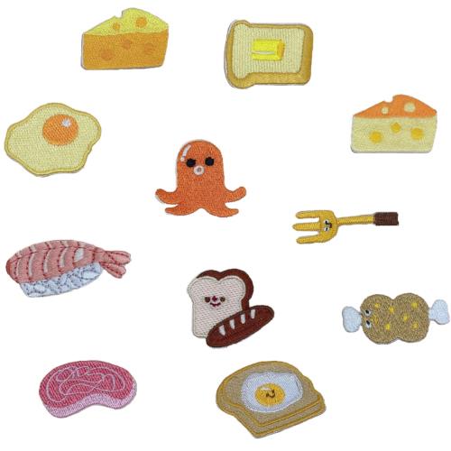 aninako ワッペン 人気セット 刺繍 アイロン 貼り付けまたは縫い付け アップリケ アイロン ワッペン 手芸 男の子 女の子 かわいい おしゃれ 可愛い 入園 入学 幼稚園 保育園 小学校 大人 (アニメ寿司三文魚刺繍11個入り)