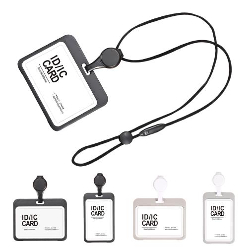 aninako IDカードホルダー リール付き 横型縦型 社員証ホルダー 名札ケース 首下げ 社員証ケース 長さ..