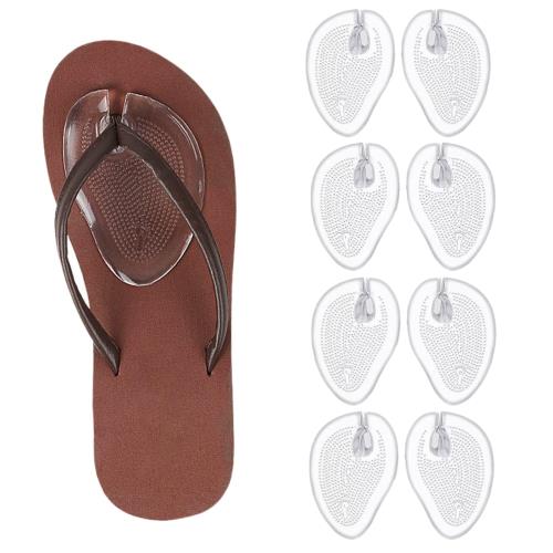 aninako トングカバー つま先インソール サンダル 大 4足組 鼻緒保護 靴ズレ 衝撃吸収 透明 履物 下駄 ..