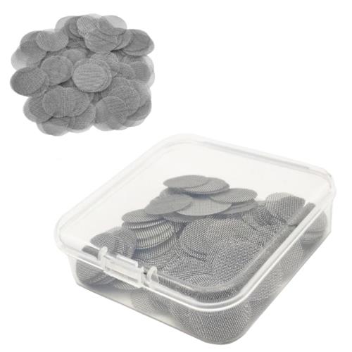 aninako パイプスクリーン 15mm ステンレス製 シルバー 喫煙具用 ボング/キセル掃除 メッシュフィルタ..