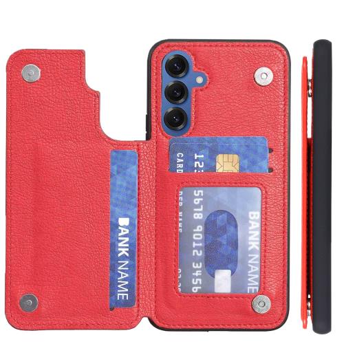 AnrekGalaxy S25/SC-51F/SCG31 用 ケース 手帳型 （レッド）ギャラクシーs25 片手操作背面 カード収納 横置き機能 ケース サムスンs25 赤色