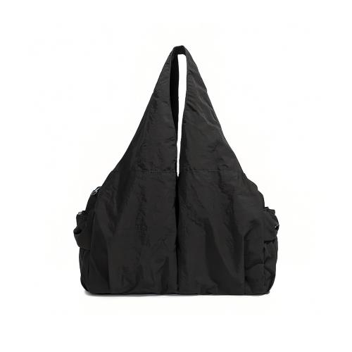 [aninako] トートバッグ とーとーバッグ レディース ショルダーバッグ 大容量 防水 マルチポケット 軽量 多収納 シンプル ファスナー付き エコバッグ 通勤 旅行 通学 買い物 レディース メンズ (ブラック)