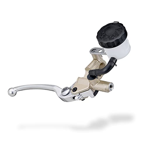 デイトナ(Daytona) マスターシリンダー バイク ブレーキ 横型 14mm NISSIN(ニッシン) ゴールドボディ/バフクリアーレバー 61760