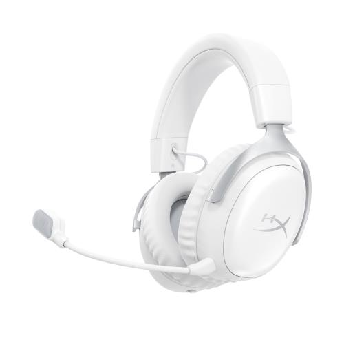 ハイパーエックス(HyperX) Cloud III S ワイヤレスゲーミングヘッドセット 2.4GHz Bluetooth 角度付き53mmドライバー DTS Headphone:X空間オーディオ 最大120時間連続プレイ PC Mac PS5 モバイル Nintendo Switch ホワイト AX6G1AA
