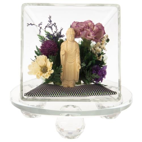 サンメニー 立弥陀 仏像 本尊 天台宗 浄土宗 浄土真宗 日本製 木製 正式 クリスタル コンパクト でも ..