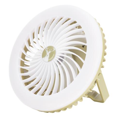 キャプテンスタッグ(CAPTAIN STAG) ライト ランタン 卓上扇風機 CS LEDライトファン 充電式 明るさ150ルーメン/連続点灯約4-8時間/無段階調光フック付き 三脚付き カーキ UK-4081