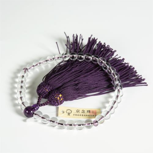 [サンメニー] 本格 お数珠 日本製 京念珠 泉ハリ 水晶 女性 用 葬儀 お 通夜 お葬式 片手 数珠 お念珠 ..