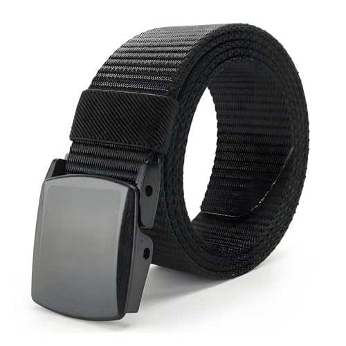 [YINKE] ナイロンベルト 自衛隊 軽量耐久性 フリーサイズ ミリタリー ウエスト スポーツ バックル 学生..