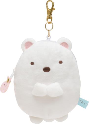 サンエックス すみっコぐらし ぬいぐるみリール付パスケース しろくま PB69301 H14.5×W11.5×D4.5cm