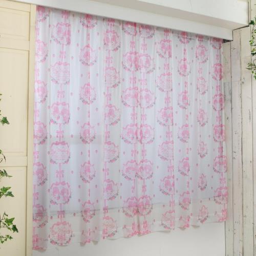 サンリオ(SANRIO) マイメロディマイスウィートピアノ UVカット 外から見えにくい レースカーテン 幅100×133cm丈 2枚セット サンリオ SANR...