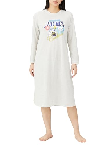 [サンリオ] ルームワンピース チロルチョコ コラボ シナモロール ハローキティ ルームウェア ワンピース レディース 長袖 ハンギョドン グレー L