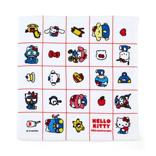サンリオ(SANRIO) HELLO みんな! サンリオキャラクターズ ハンドタオル 35×34×0.3cm 綿 129950