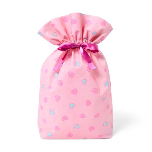 サンリオ(SANRIO) ラッピング袋 リボンバッグ ピンク ハート 巾着型 プレゼント バースデー クリスマス SANRIO 114383