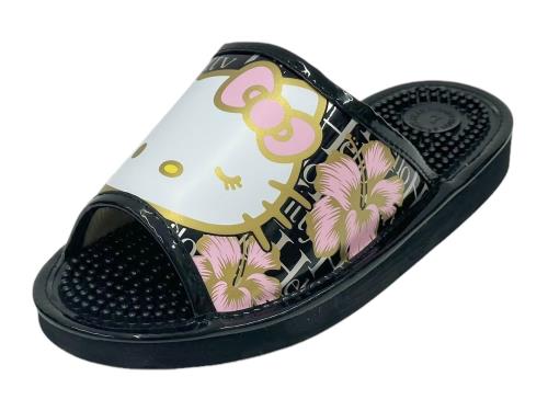 [サンリオ] ハローキティ 健康サンダル レディース スリッパ SA-4194L (ブラック, M)
