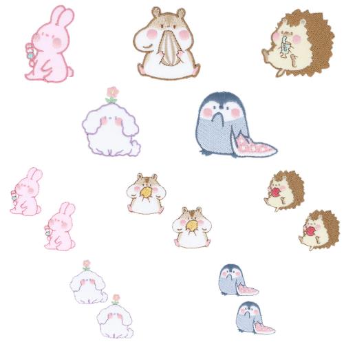 清原(KIYOHARA) お気に入りシリーズ ワッペン ぽちゃっとアニマル セット 15枚入 MOWPANIS