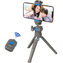 スリック SLIK スマホ三脚 レプトスポケット R グレー Bluetoothリモコン付属 カンタン取付スマホホルダー iPhone/Android対応 LP...