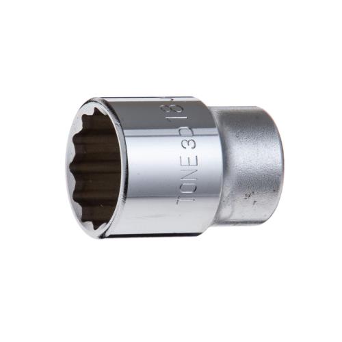 乐天商城 - トネ(TONE) ソケット(12角) HP3D-18 差込角9.5mm(3/8) 二面幅18mm