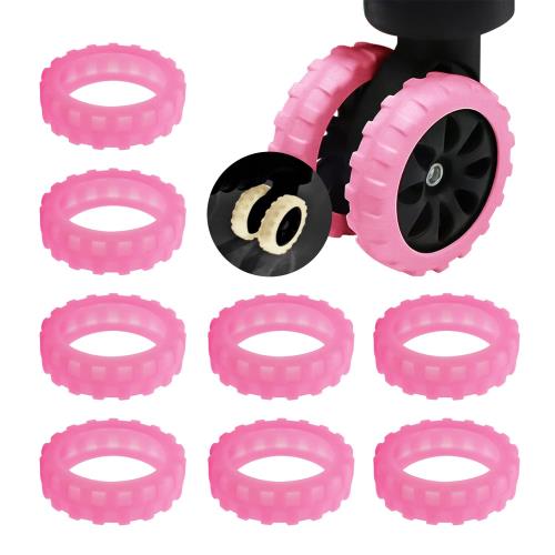 [OMKUY] スーツケース キャスターカバー 8個セット キャリーケース 車輪カバー キャリーカバー ワイヤ ..