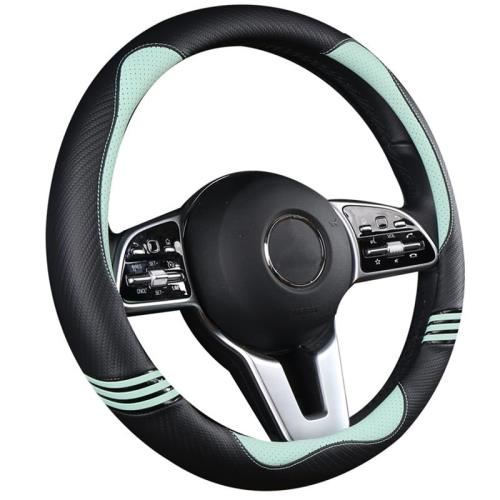 楽天FIDELAWAIROGA ハンドルカバー sサイズ 猫 ハンドルカバー 軽自動車 かわいい ステアリングカバー 普通車 汎用 通気性がよい 手触りよし 滑り止め オールシーズン対応 カスタム 内装パーツ アクセサリー 車用品 グリーン 円形 38CM