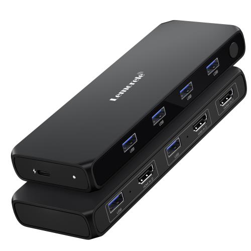 HDMI KVM 切替器 USB 3.0 2入力1出力 4K@60Hz Lemorele HDMI KVM 切り替え器 HDMIセレクターキーボード、マウス、モニターを共有 PC2台用 USB3.0*4入力、USB3.0*2出力、HDMI2.0専用 ドライバー不要 簡単接続
