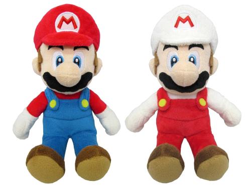 マリオ＆ファイアマリオ(S) ぬいぐるみ 2種セット 座高約18cm スーパーマリオ ALL STAR COLLECTION 紅白
