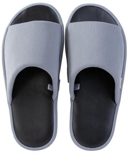 [mianshe] コンフォートスリッパ 厚底 ルームシューズ homerelax 合皮 夏用 室内履き 部屋用 男女兼用 グレー L