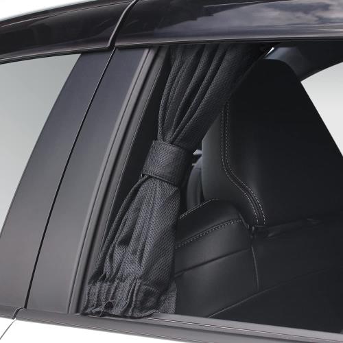 槌屋ヤック(Tsuchiya Yac) 車内用品 カーテン 日除け サイドカーテン メッシュ2 ブラック Lサイズ L-314
