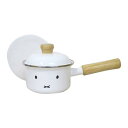 富士ホーロー(Fuji Horo) ソースパン 片手鍋 ホワイト IH対応 12cm ミッフィー フェイス