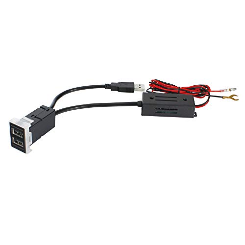 槌屋ヤック(Tsuchiya Yac) 車種専用品 トヨタ車系用 電源ソケット リバーシブルUSBポート AUDIO+2.4A 長さ16.2×幅12.4cm VP-134